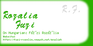 rozalia fuzi business card