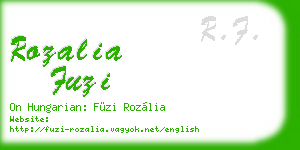 rozalia fuzi business card